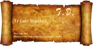 Trieb Dániel névjegykártya
